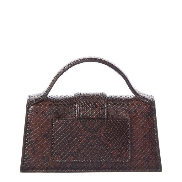 Jacquemus The Bambino Python-Embossed Leather Shoulder Bag, Brown - Picture 3 of 9